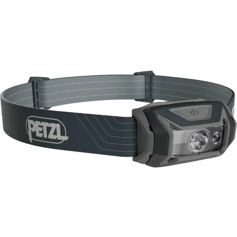 PETZL Tikka Headlamp Gray- Compact 350 Lumen Light with Red Lighting