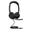 Jabra Evolve2 50 Wired Stereo Headset - with AirComfort Technology, Noise-Cancelling Mics & Active Noise Cancellation - Works with All Leading UC Platforms Such as Zoom & Google Meet - Black