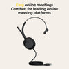Jabra Evolve2 50 Wired Mono Headset - with AirComfort Technology, Noise-Cancelling Mics & Active Noise Cancellation - Works with All Leading UC Platforms Such as Zoom & Google Meet - Black