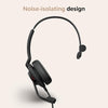Jabra Evolve2 30 SE (2025 Version) Wired Single-Ear Headset with Microphone for Work – Computer Headset - New USB-A and USB-C Cable - Works with All Online Meeting Platforms - Black