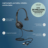 Jabra Evolve2 30 SE (2025 Version) Wired Single-Ear Headset with Microphone for Work – Computer Headset - New USB-A and USB-C Cable - Works with All Online Meeting Platforms - Black