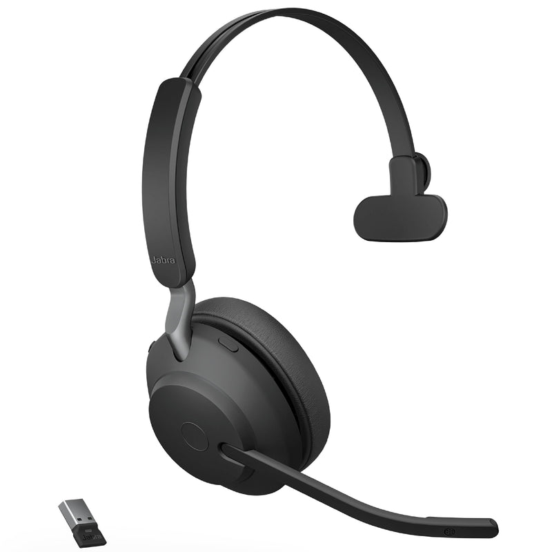 Jabra Evolve2 65 MS Mono Wireless Headset – Link380a, Black