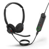 Jabra Engage 50 II Wired Stereo Headset with Link Call Control - Noise-Cancelling 3-Mic Technology, USB-A Cable - Works with All Leading Unified Communications Platforms Such as Zoom & Unify - Black