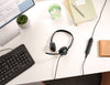 Jabra Engage 50 II Wired Stereo Headset with Link Call Control - Noise-Cancelling 3-Mic Technology, USB-A Cable - Works with All Leading Unified Communications Platforms Such as Zoom & Unify - Black