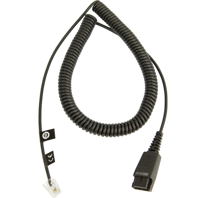 Jabra QD to RJ Coiled Cord 2M 8800-01-01