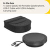Jabra Speak2 40 Portable Speakerphone - 4 Noise-Cancelling Mics, Full-Range 50mm Portable Speaker, Wideband Audio and USB-A and USB-C Connections - Certified for Zoom and Google Meet - Dark Grey