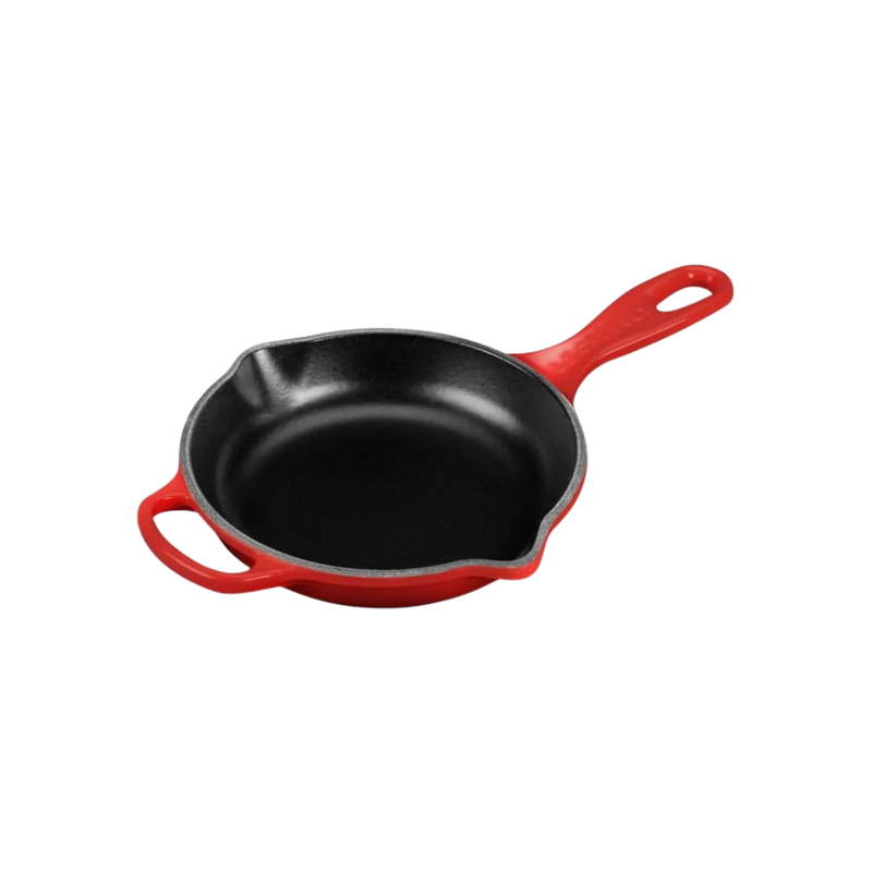 Le Creuset Enameled Cast Iron Signature Iron Handle Skillet 1/2 Qt Cerise