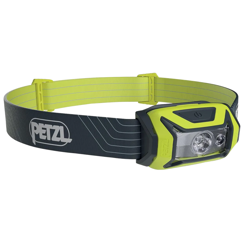 PETZL Tikka Headlamp - Compact 350 Lumen Light with Red Lighting for Hiking - Yellow