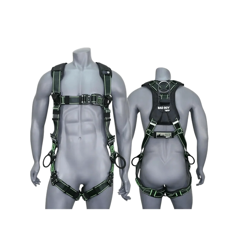 AFP Premium Safety Harness – 3 D-Rings Padded Tongue Buckle