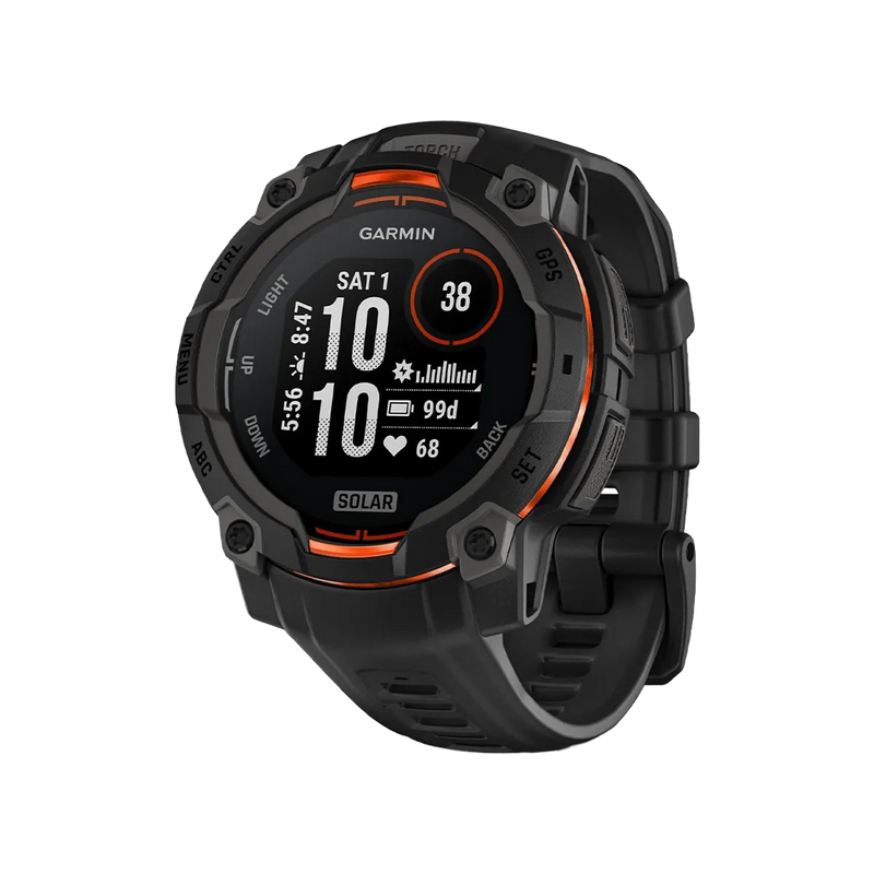 Garmin Instinct® 3 45mm Solar Charged Display Outdoor GPS Smartwatch Black