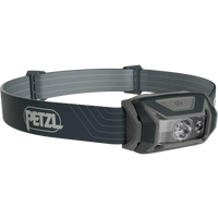 PETZL Tikka Headlamp Gray- Compact 350 Lumen Light with Red Lighting