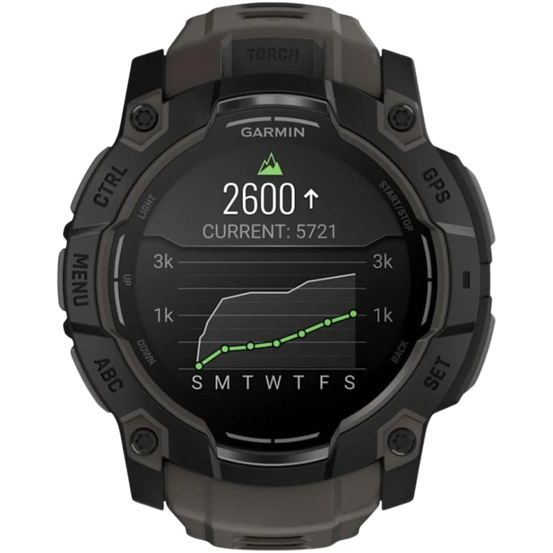 Garmin Instinct 3 AMOLED Rugged GPS Smartwatch – Charcoal Open Box