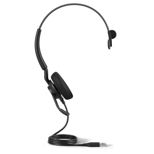 Jabra Engage 40 Wired Mono Headset with Inline Call Control - Noise-Cancelling 2-Mic Technology, Ultra-Lightweight Design and USB-A Cable - MS Teams Certified, Works with All Other Platforms - Black