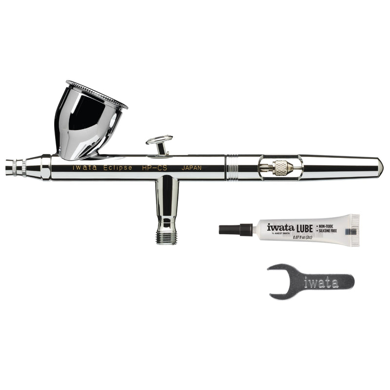 Iwata Eclipse HP-CS Airbrush - Gravity Feed Dual Action, High-Flow Atomization for Fine Detail to Wide Coverage – E3 Nozzle, 0.24 oz Cup – Ideal for Artists, Model Painting, Cosplay & More
