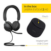 Jabra Evolve2 40 SE UC Stereo Wired Headset – USB-C, Black