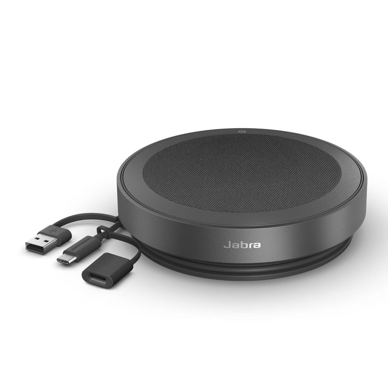 Jabra Speak2 75 (2025 Edition) Wireless Bluetooth Speakerphone - 4 Noise-Cancelling Mics, 65mm Speakers - New Linking Feature - USB-A Dongle - Certified for Zoom and Google Meet - Dark Grey