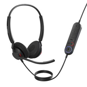 Jabra Engage 40 Wired Stereo Headset with Inline Call Control - Noise-Cancelling 2-Mic Technology, Ultra-Lightweight Design and USB-C Cable - MS Teams Certified, Works With All Other Platforms - Black