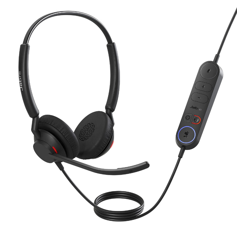 Jabra Engage 40 Wired Stereo Headset with Inline Call Control - Noise-Cancelling 2-Mic Technology, Ultra-Lightweight Design and USB-C Cable - MS Teams Certified, Works With All Other Platforms - Black
