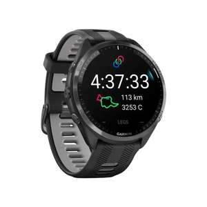 Garmin Forerunner® 965 Running Smartwatch AMOLED Display Black and Powder Gray