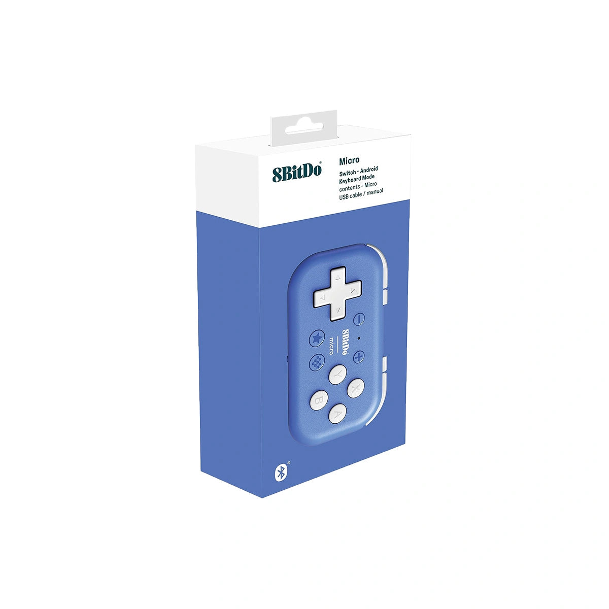 8Bitdo Micro Bluetooth Gamepad Pocket-sized Mini Controller Blue