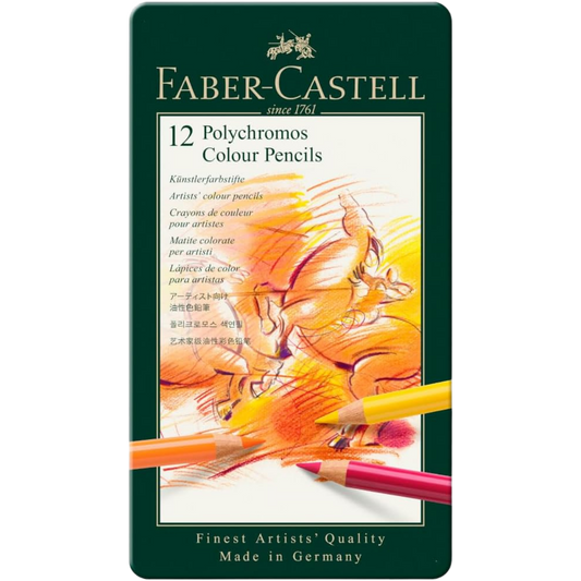Faber-Castell Polychromos Colour Pencils 12 Tin