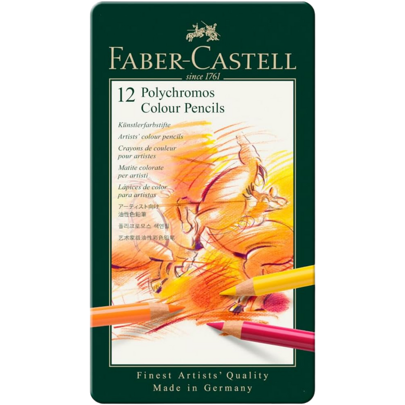 Faber-Castell Polychromos Colour Pencils 12 Tin