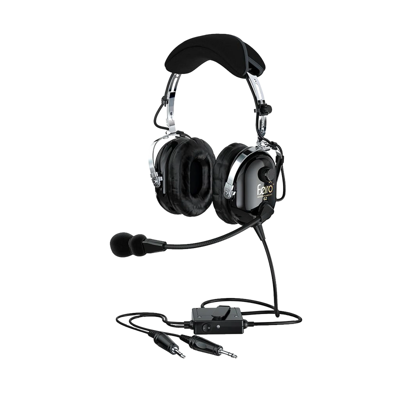 Faro G2 ANR Premium Pilot Aviation Headset with Mp3 Input - Black