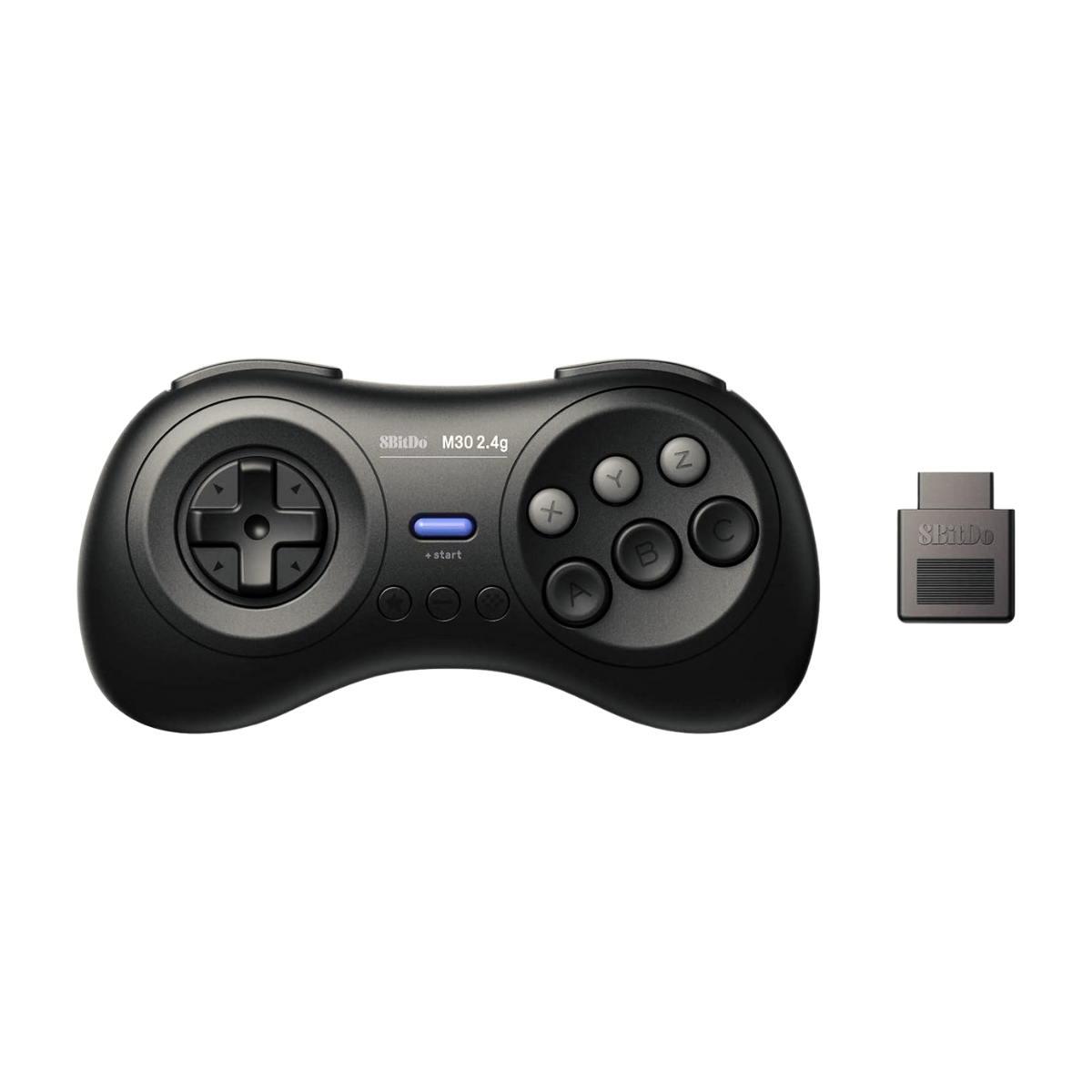 8Bitdo M30 2.4G Wireless Gamepad for the Original Sega Genesis and Sega Mega Drive - Sega Genesis,Black