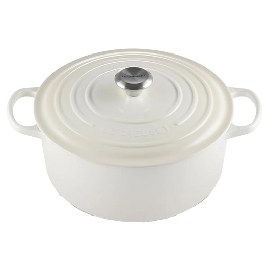 Le Creuset Enameled Cast Iron Signature Round Dutch Oven – 7.25 Qt, Meringue