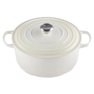 Le Creuset Enameled Cast Iron Signature Round Dutch Oven – 7.25 Qt, Meringue
