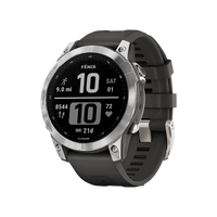 Garmin Fenix 7 Multisport GPS Watch Silver with Graphite Band Open Box