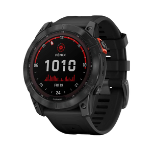 Garmin Fenix 7X Solar Multisport GPS Watch Slate Grey Black Band