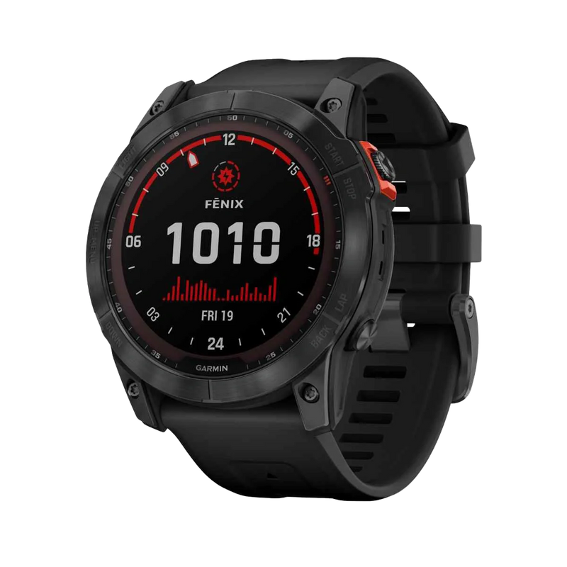 Garmin Fenix 7X Solar Multisport GPS Watch Slate Grey Black Band