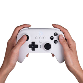 8Bitdo Ultimate Bluetooth Controller with Charging Dock, Wireless Pro Controller with Hall Effect Sensing Joystick, Compatible with Switch, Windows and Steam Deck (White)