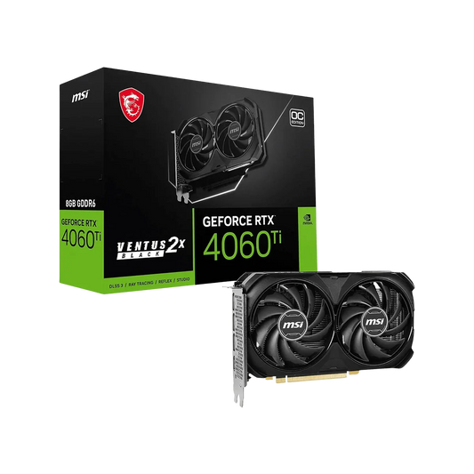 MSI RTX 4060 Ti Ventus 2X Black 8G OC Graphics Card
