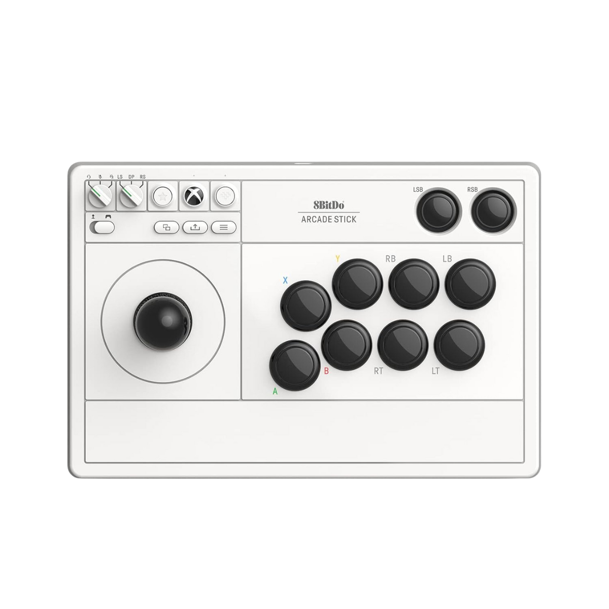 8Bitdo Wireless Arcade Stick for Xbox Series X|S, Xbox One and Windows 10, Arcade Fight Stick with 3.5mm Audio Jack - Officially Licensed (White)