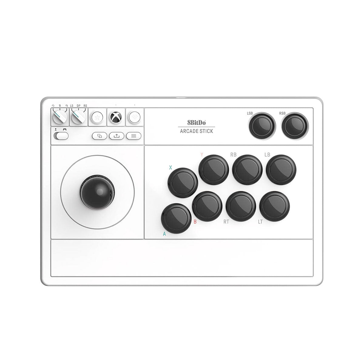 8Bitdo Wireless Arcade Stick for Xbox Series X|S, Xbox One and Windows 10, Arcade Fight Stick with 3.5mm Audio Jack - Officially Licensed (White)