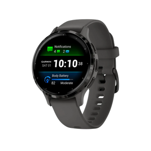 Garmin Venu 3S Smart Watch with 41mm Pebble Gray Case Silicone Band