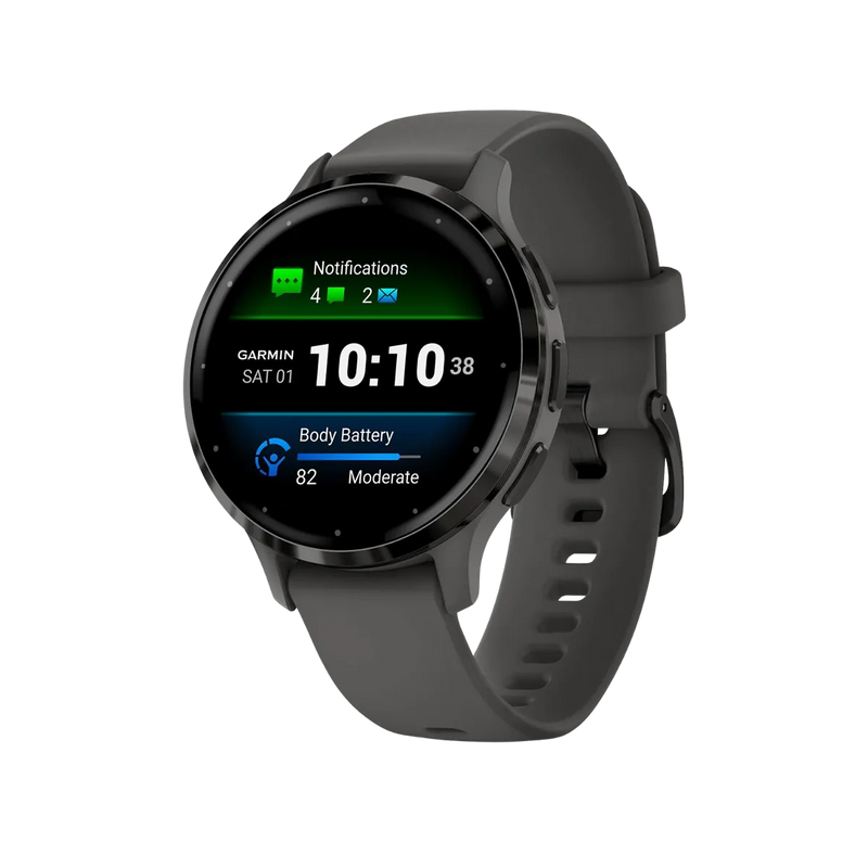 Garmin Venu 3S Smart Watch with 41mm Pebble Gray Case Silicone Band