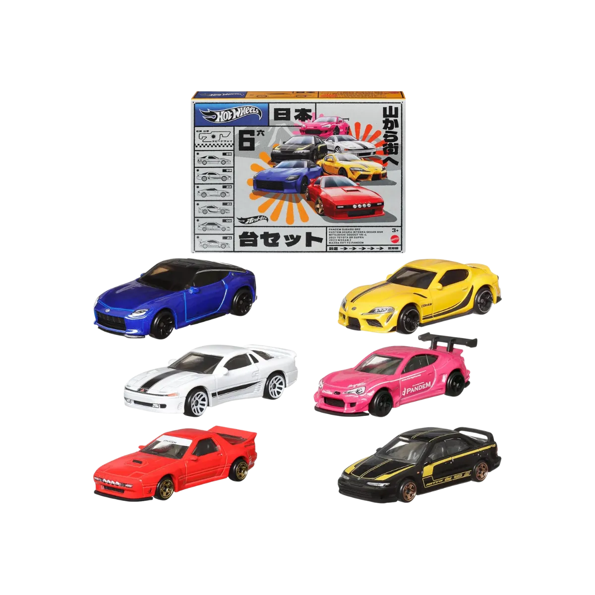 Hot Wheels Car Culture Premium Toy Car 6-Pack Japanese Model