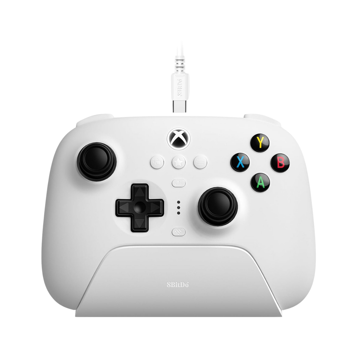 8BitDo Ultimate 3-mode Controller for Xbox, Hall Effect Joysticks and Hall Triggers, 2 Pro Back Paddle Buttons, Wired for Xbox Series X|S and Xbox One, Wireless for Windows and Android - Officially Licensed (White)