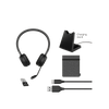 Jabra Evolve 65 TE UC Stereo Wireless Headset with Stand