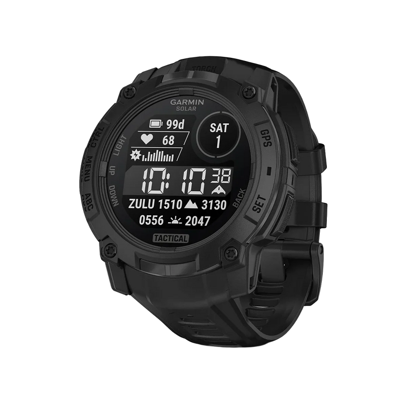 Garmin Instinct 3 Tactical Edition 45mm Solar GPS Smartwatch Black Open Box