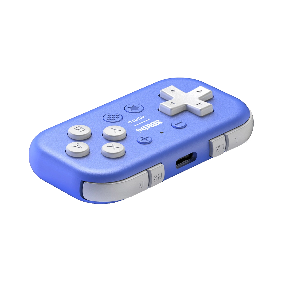 8Bitdo Micro Bluetooth Gamepad Pocket-sized Mini Controller for Switch, Android, and Raspberry Pi, Supports Keyboard Mode (Blue)