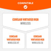 Corsair Virtuoso Silicone Headband Cover - WC BandZ Virtuoso